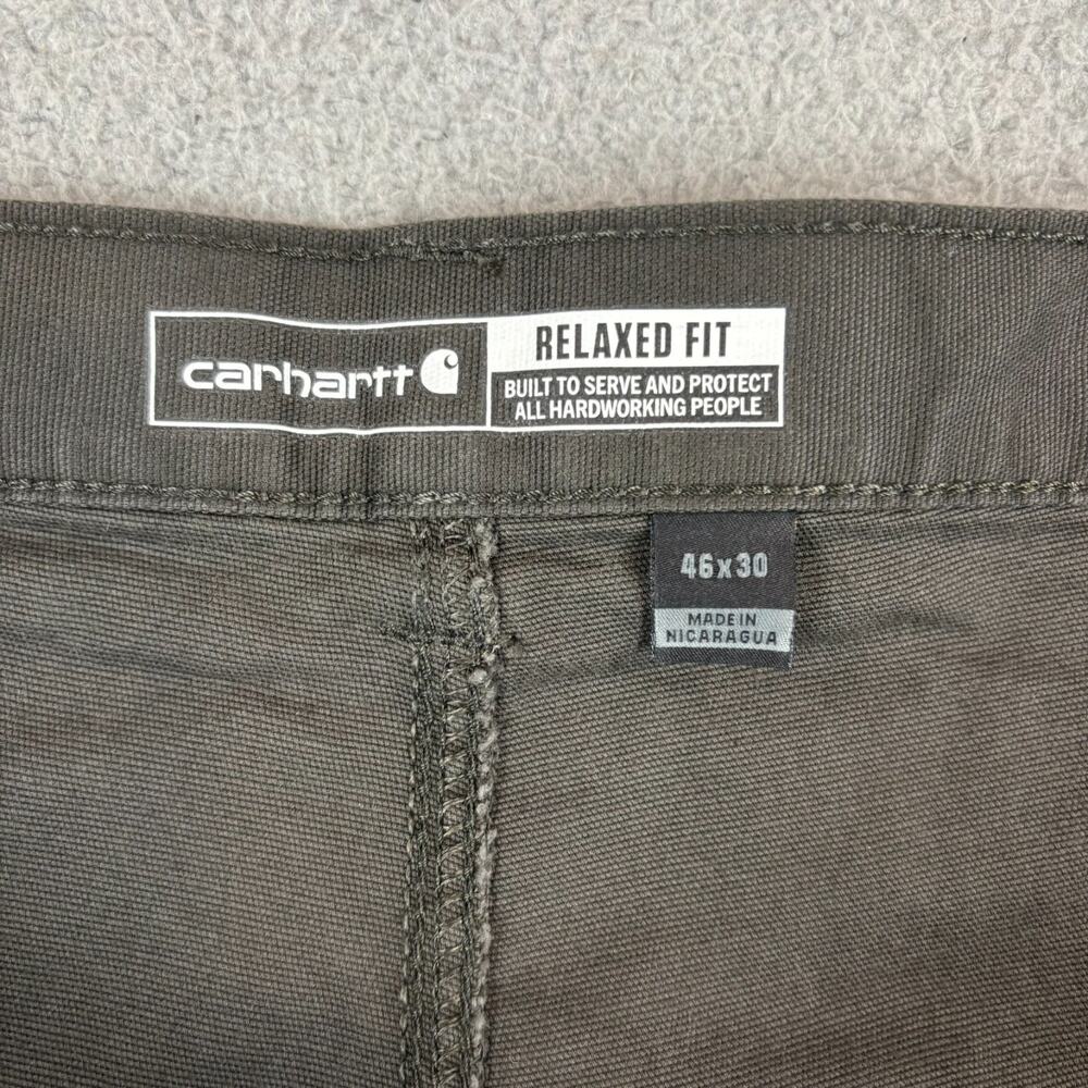Carhartt Rugged Flex Relaxed Fit Canvas Work Pant Mens 46x30 Workwear BN2291-M - Picture 6 of 11